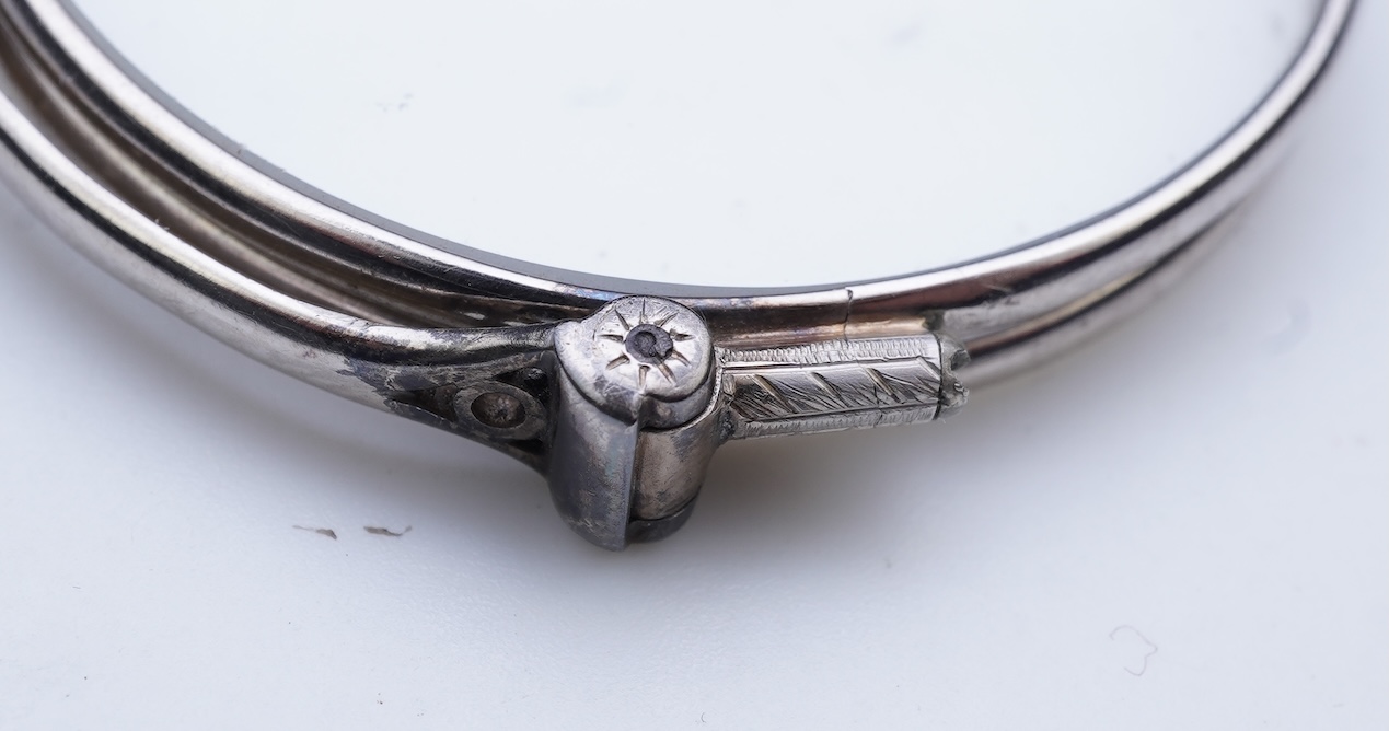 CW Dixey & Son, a diamond and enamel lorgnette, early 20th century